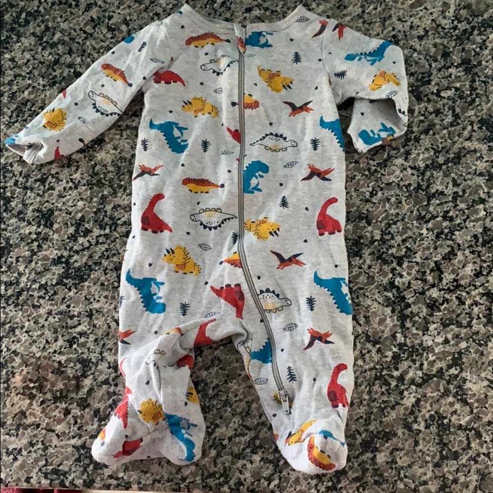 - 2 pair 0-3 month pajamas